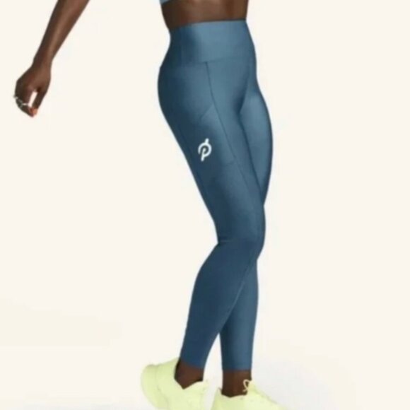 Pelton Leggings Athletic High Rise Show Up Pocket Teal Blue size Medium - Picture 15 of 16